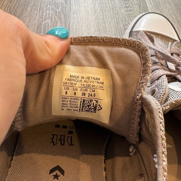 Converse Women's Grey-Brown All Star Sneakers - Picture 5 of 7